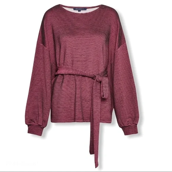 French Connection Burgundy Striped Sweater - Picture 5 of 5